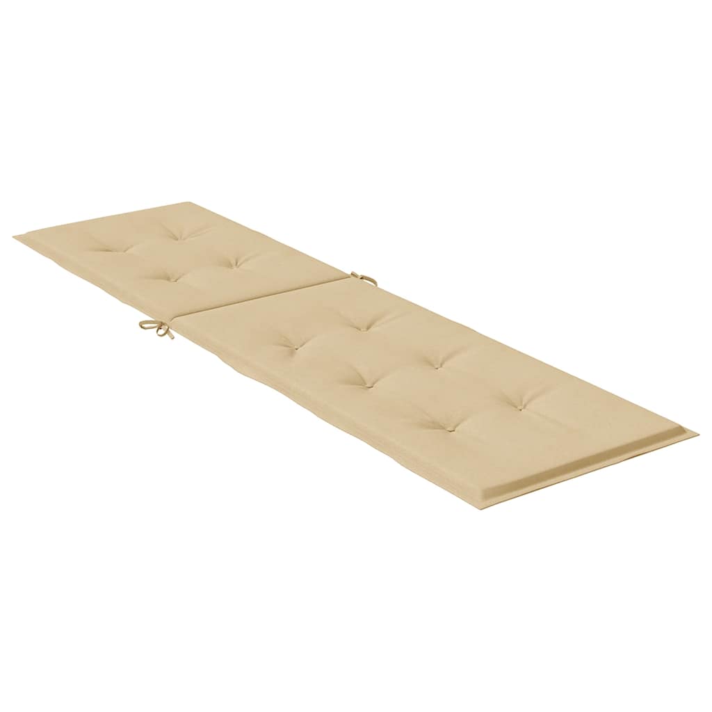 Coussin pour chaise longue Mélange Beige (75+105) x 50 x 4 cm Tissu