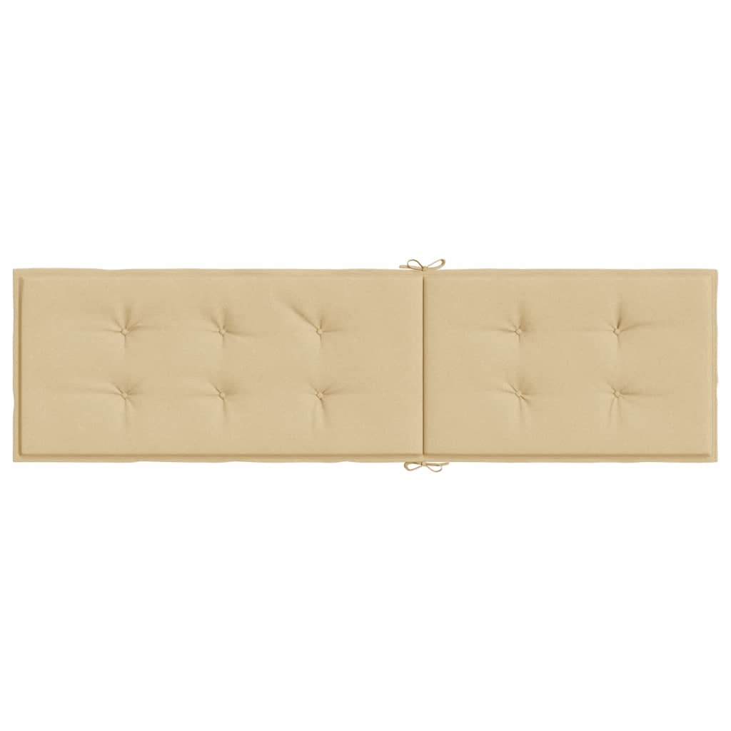 Coussin pour chaise longue Mélange Beige (75+105) x 50 x 4 cm Tissu