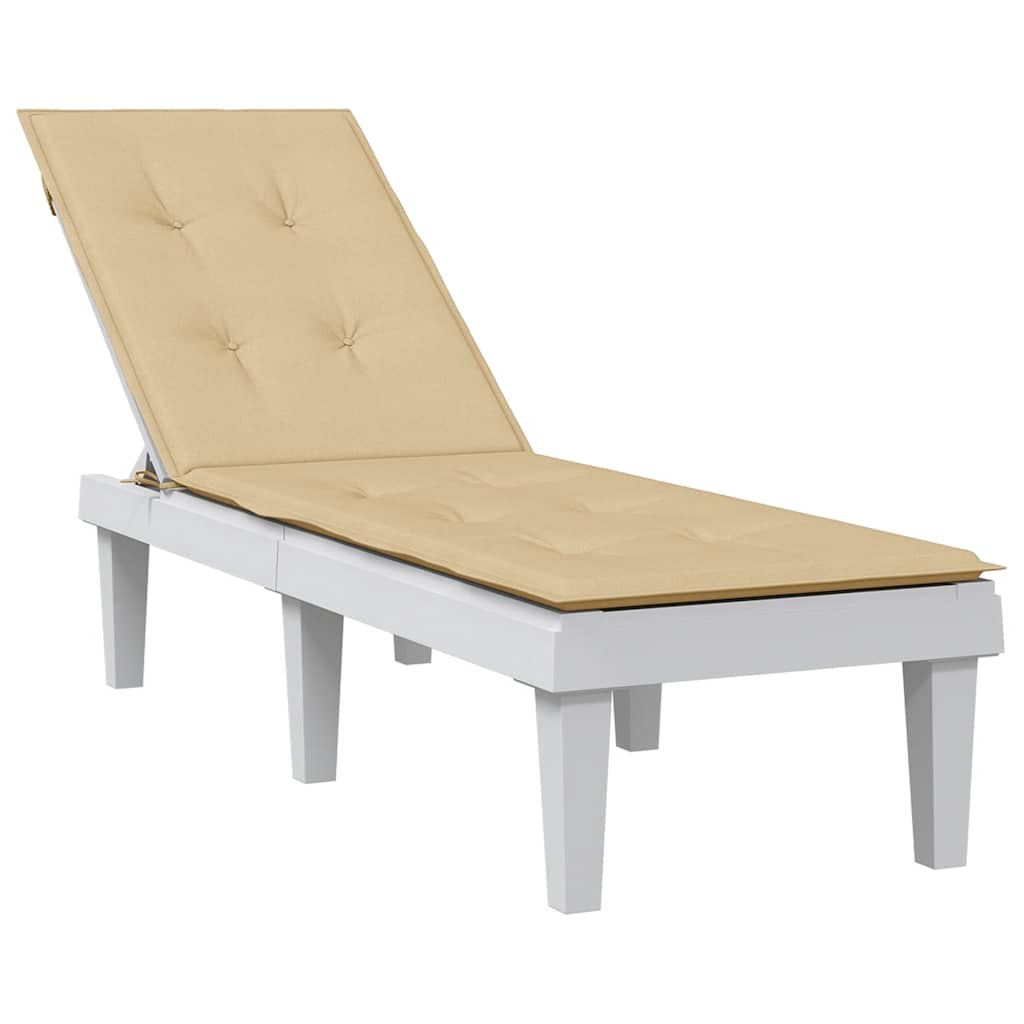 Coussin pour chaise longue Mélange Beige (75+105) x 50 x 4 cm Tissu