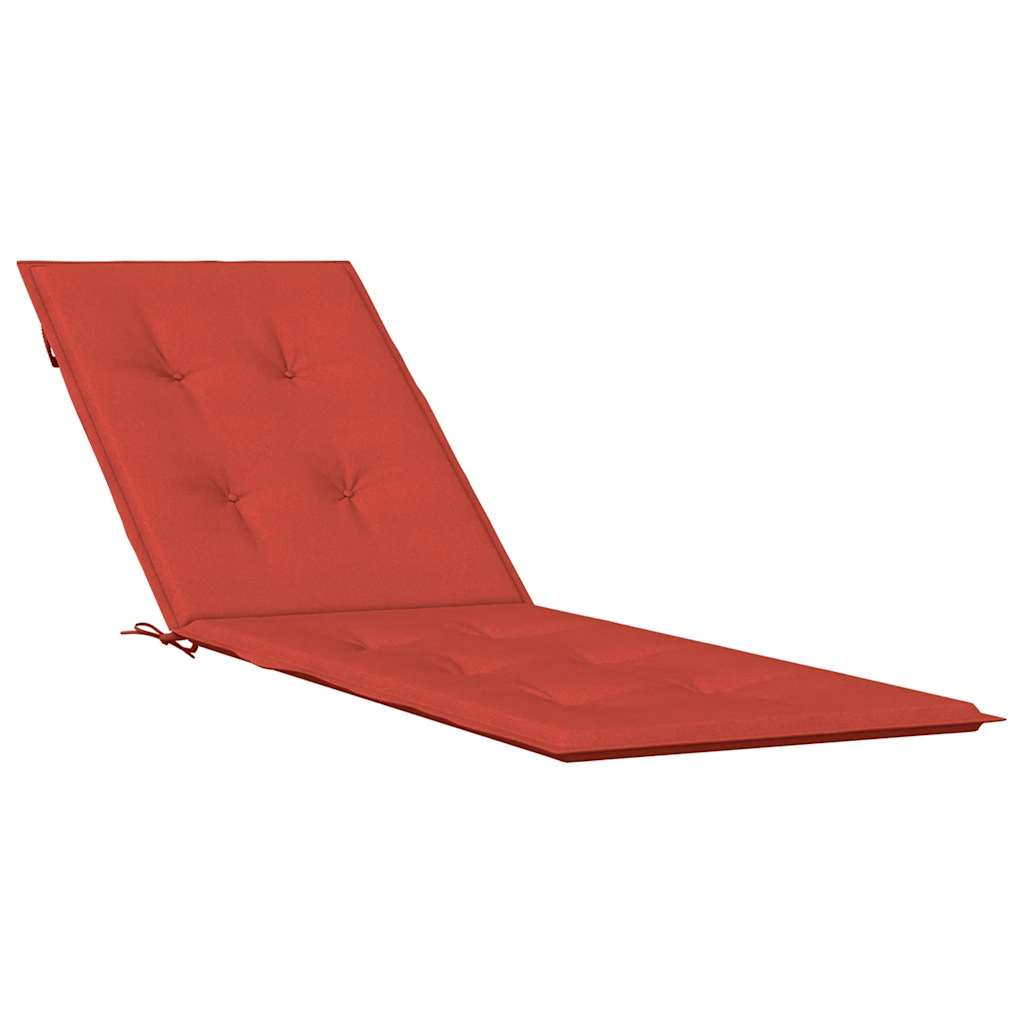Coussin pour chaise longue Mélange rouge (75+105) x 50 x 4 cm Tissu