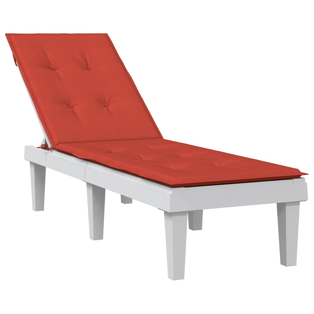 Coussin pour chaise longue Mélange rouge (75+105) x 50 x 4 cm Tissu