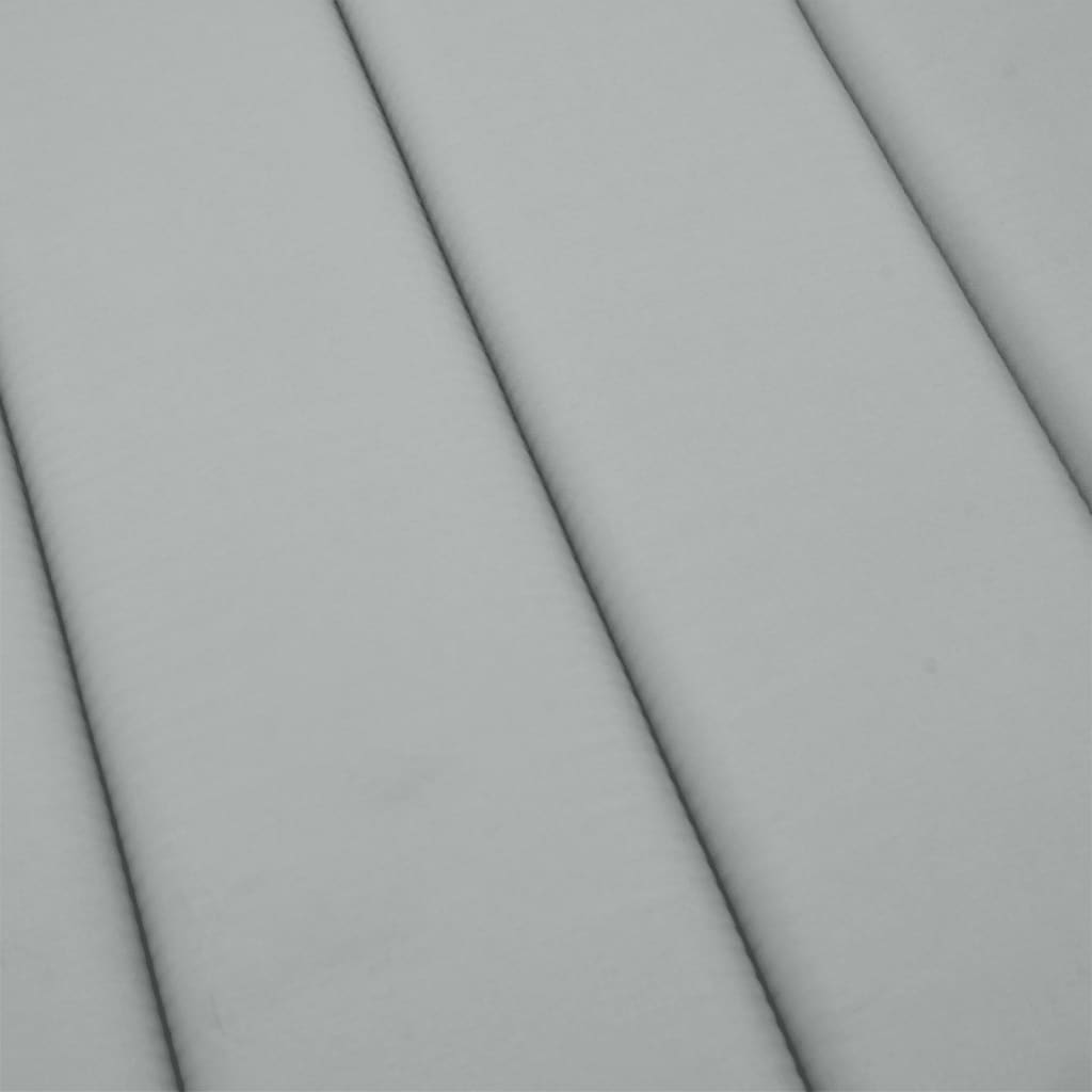Sun Lounger Cushion Melange Light Grey 200x50x4 cm Fabric