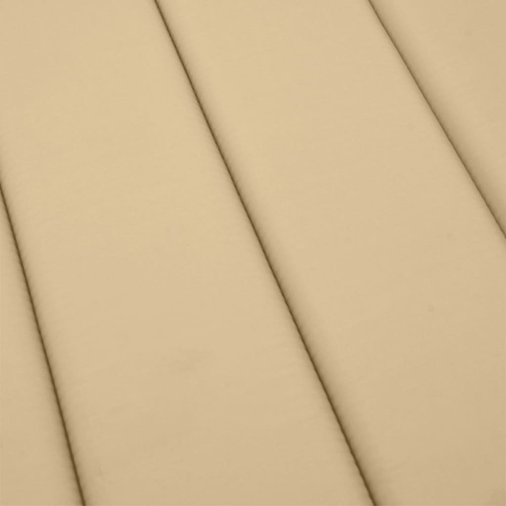 Sun Lounger Cushion Melange Beige 200x50x4 cm Fabric