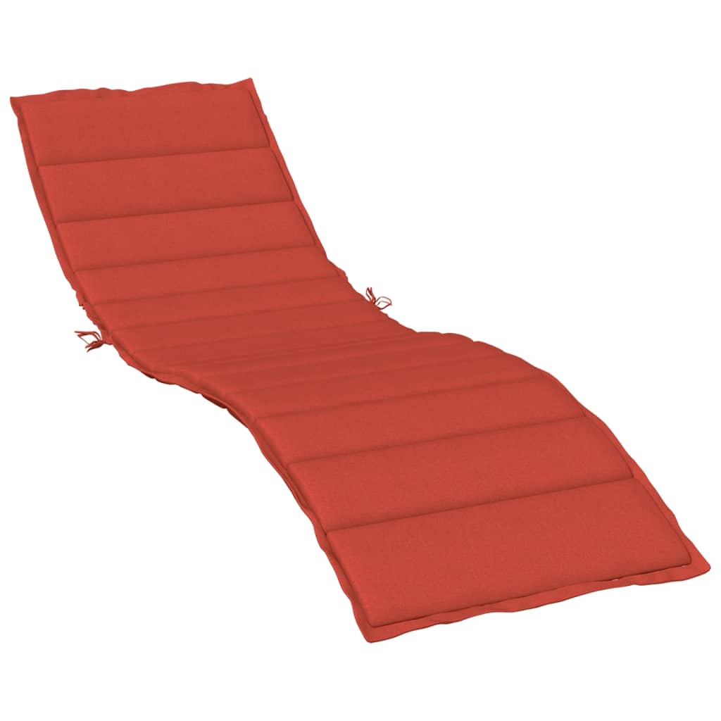 Sun Lounger Cushion Melange Red 200x50x4 cm Fabric