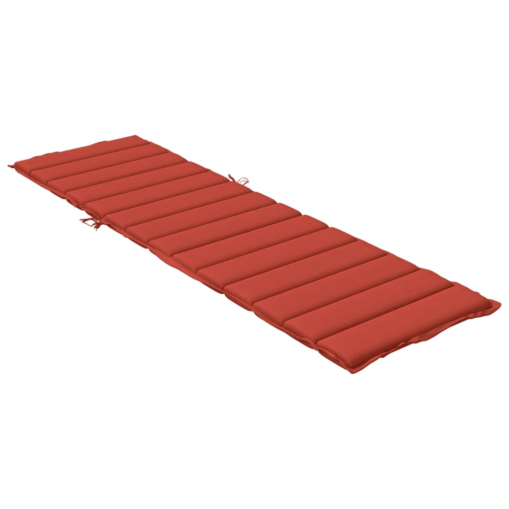 Sun Lounger Cushion Melange Red 200x50x4 cm Fabric
