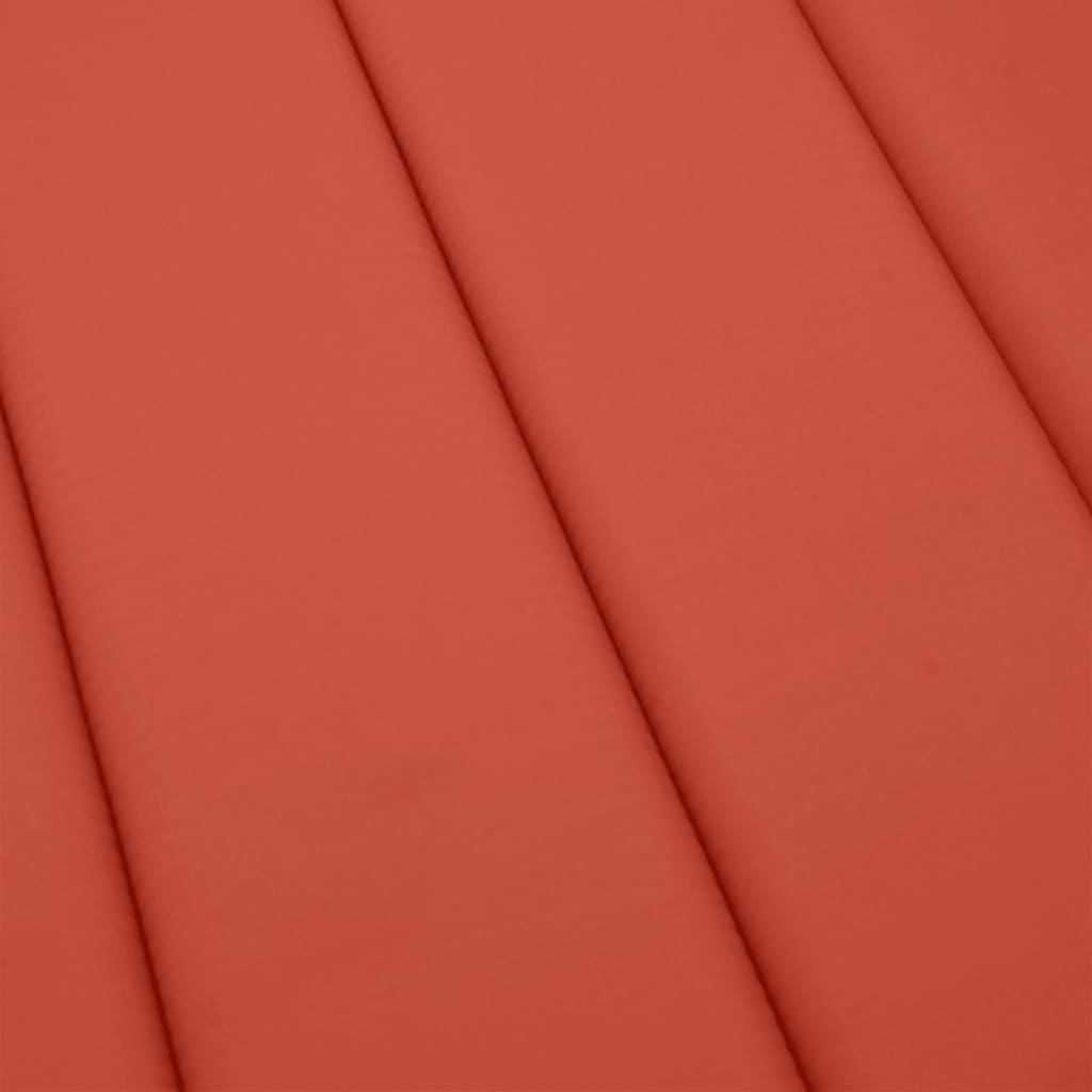 Sun Lounger Cushion Melange Red 200x50x4 cm Fabric