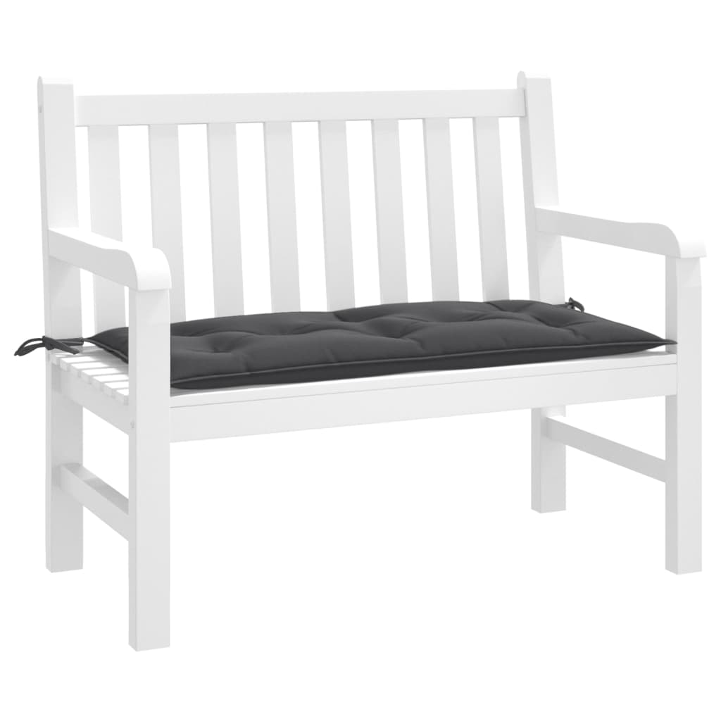 Coussin de banc de jardin anthracite chiné 100x50x7 cm Tissu