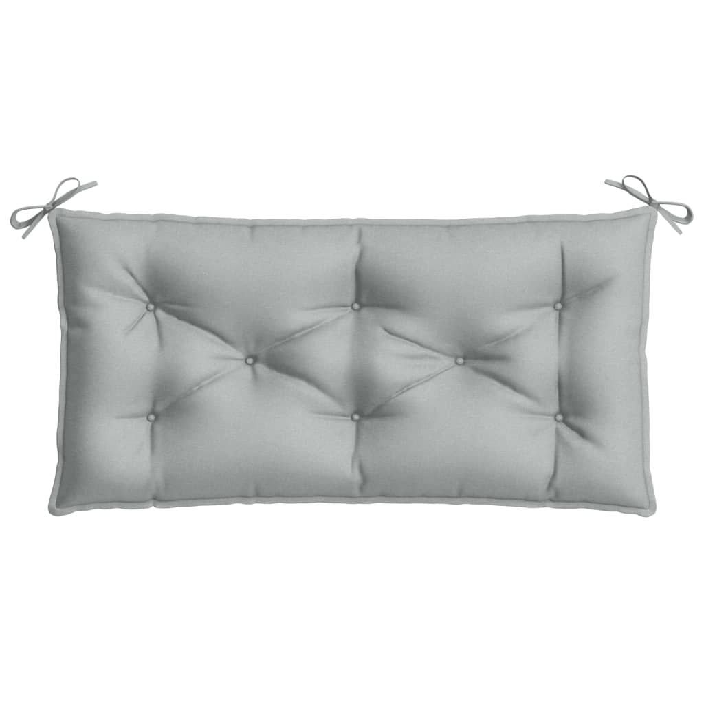 Coussin de banc de jardin mélange gris clair 100x50x7 cm tissu