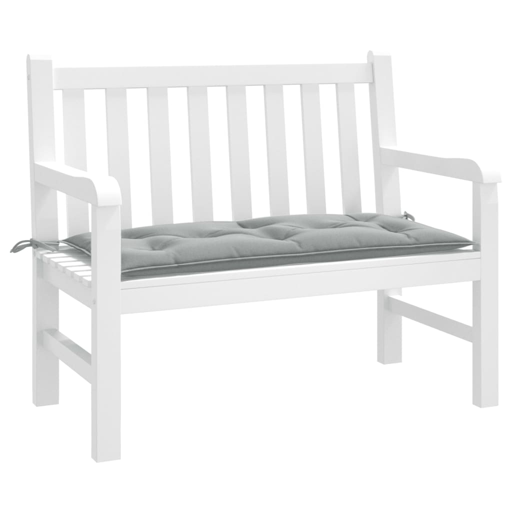 Coussin de banc de jardin mélange gris clair 100x50x7 cm tissu