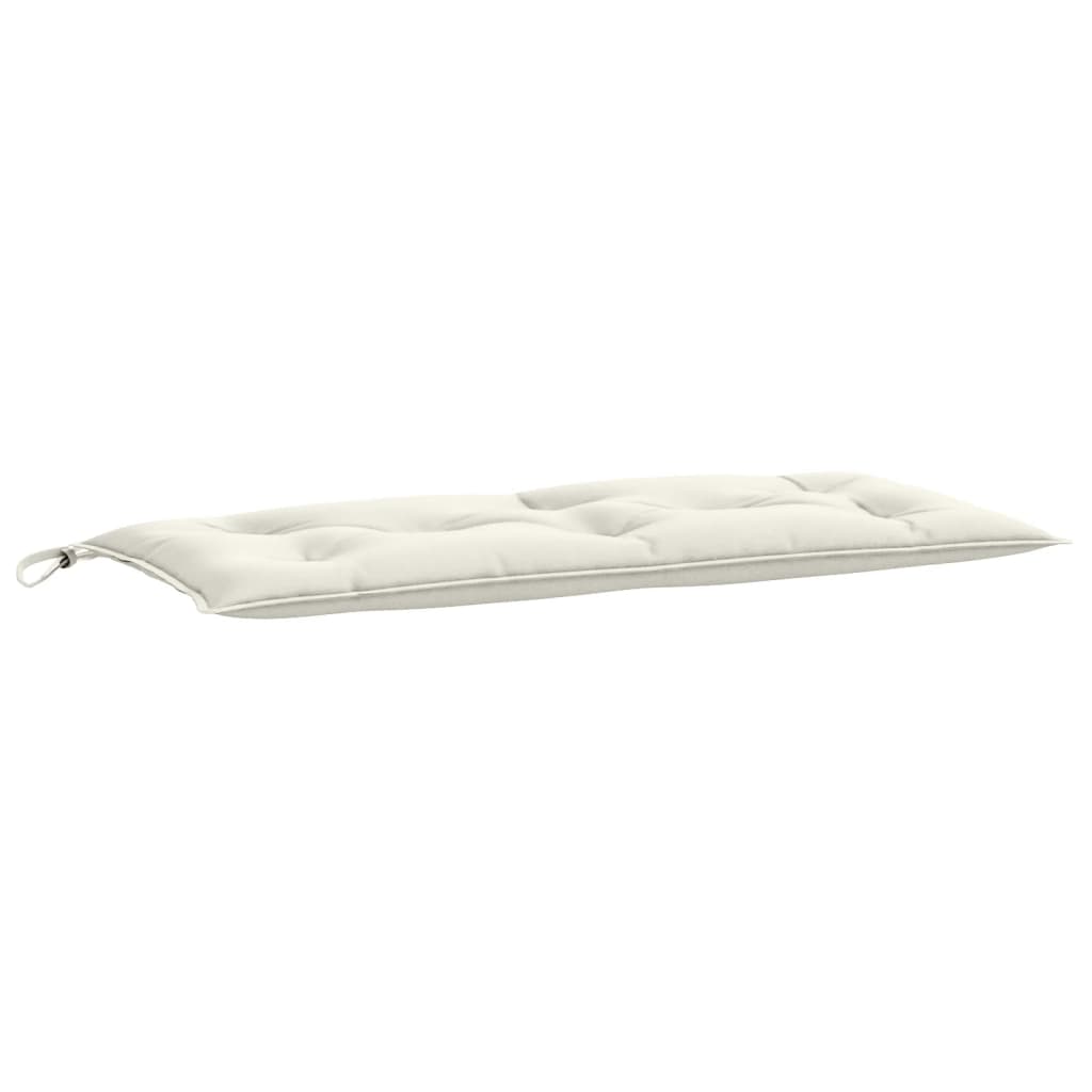 Garden Bench Cushion Melange Cream 100x50x7 cm Fabric
