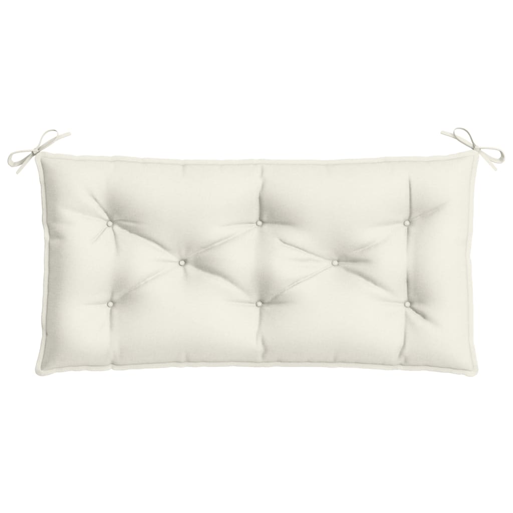 Garden Bench Cushion Melange Cream 100x50x7 cm Fabric