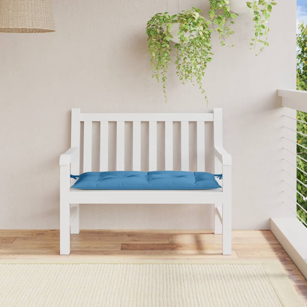 Garden Bench Cushion Mélange Blue 100x50x7 cm Fabric