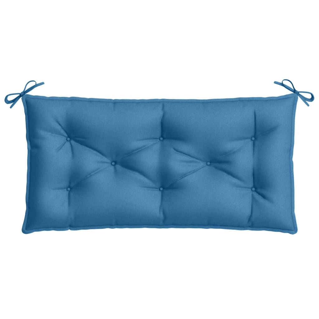 Garden Bench Cushion Mélange Blue 100x50x7 cm Fabric