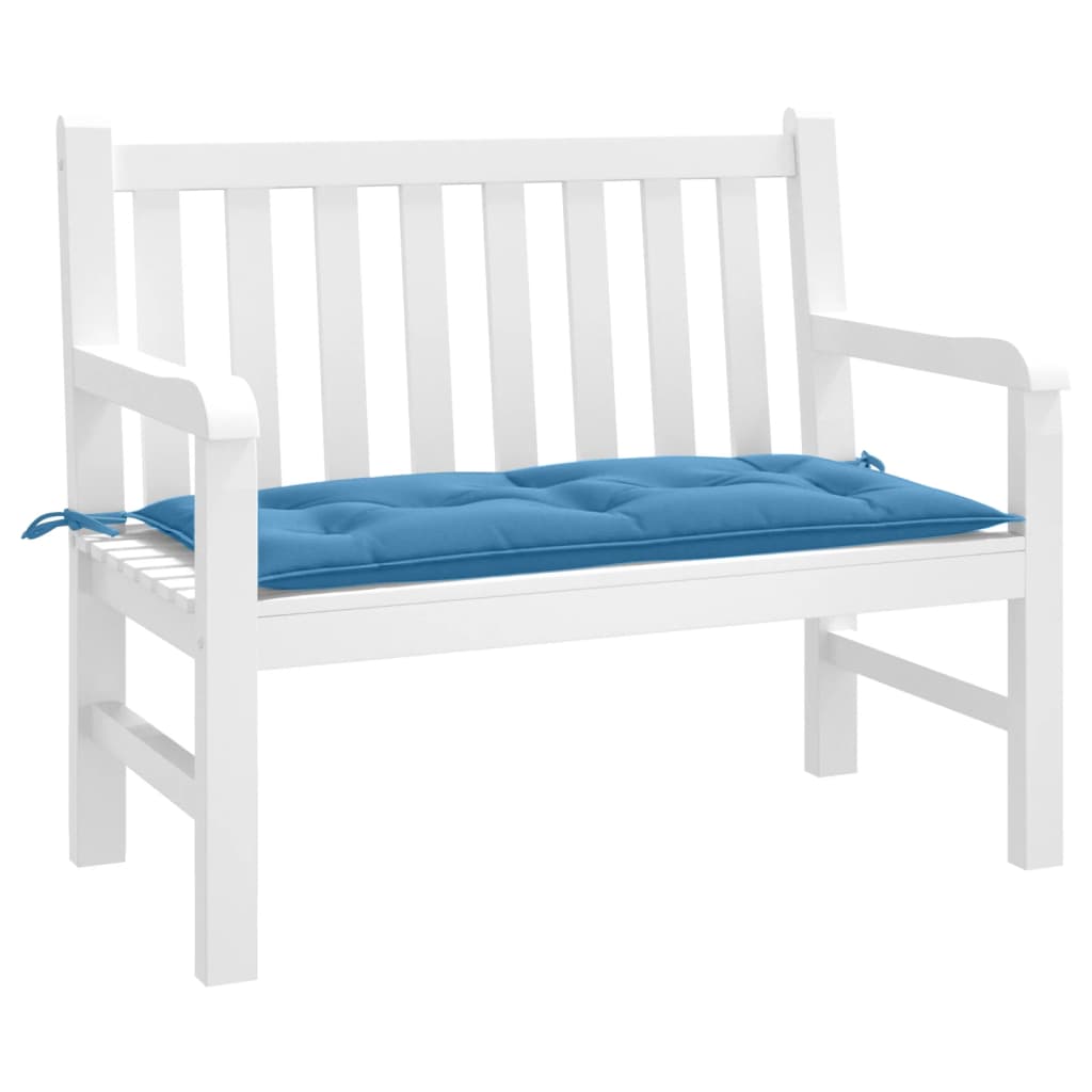 Garden Bench Cushion Mélange Blue 100x50x7 cm Fabric
