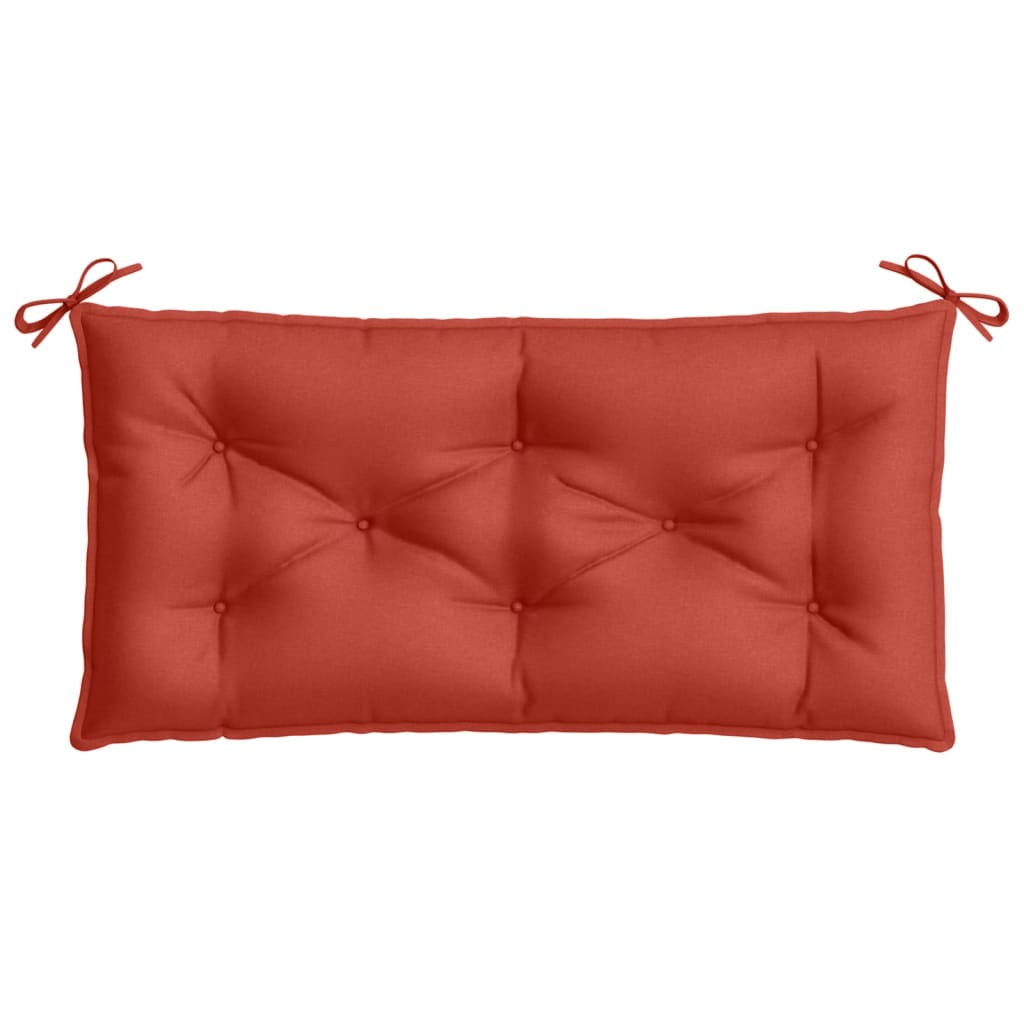 Coussin de banc de jardin mélange rouge 100x50x7 cm tissu
