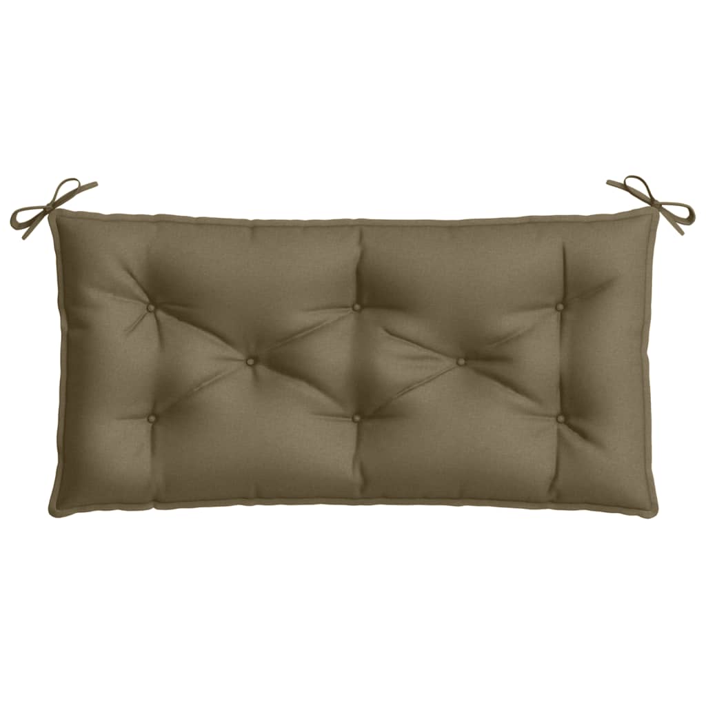 Garden bench cushion mottled taupe 100x50x7 cm fabric