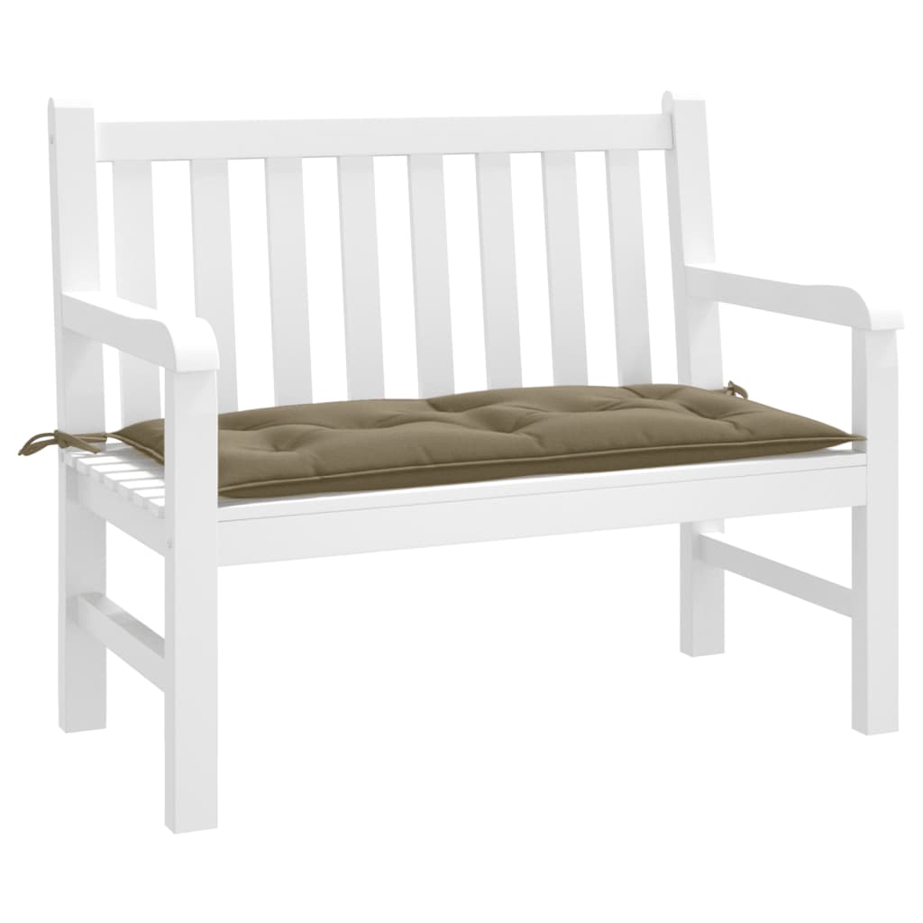 Garden bench cushion mottled taupe 100x50x7 cm fabric