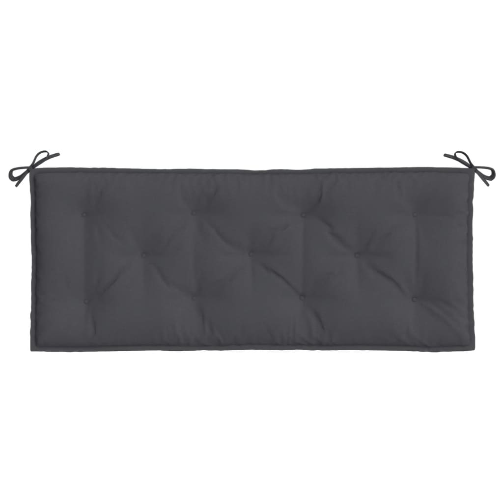 Coussin de banc de jardin anthracite chiné 120x50x7 cm Tissu