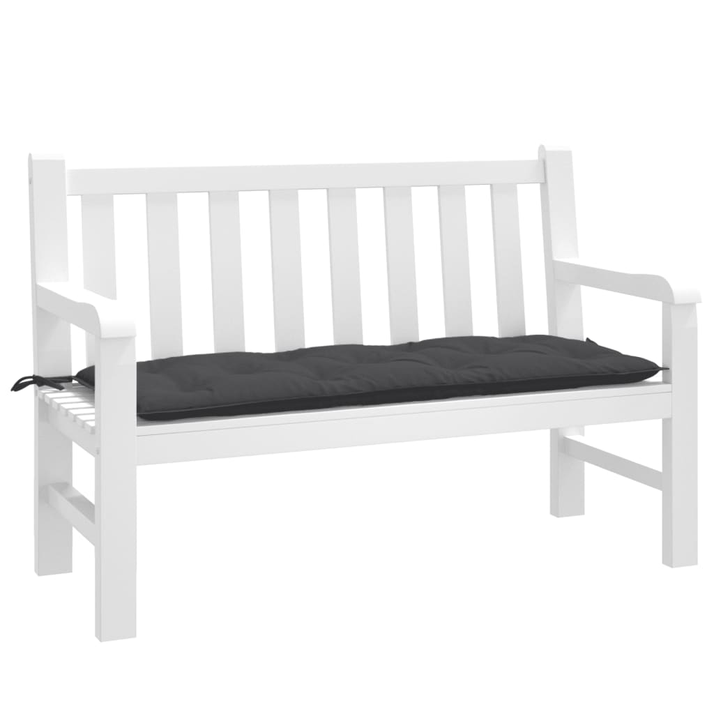 Coussin de banc de jardin anthracite chiné 120x50x7 cm Tissu