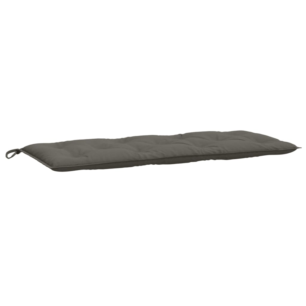 Coussin de banc de jardin chiné gris foncé 120x50x7 cm Tissu