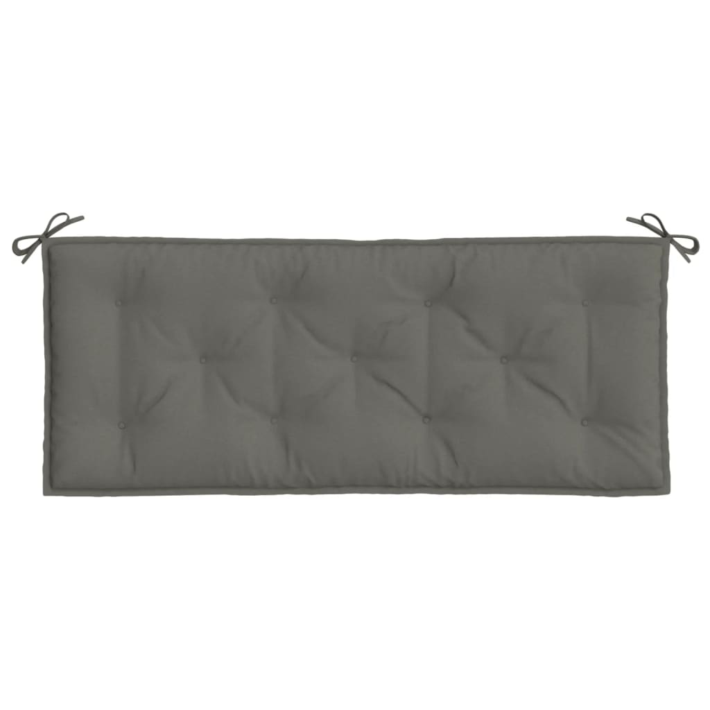 Coussin de banc de jardin chiné gris foncé 120x50x7 cm Tissu