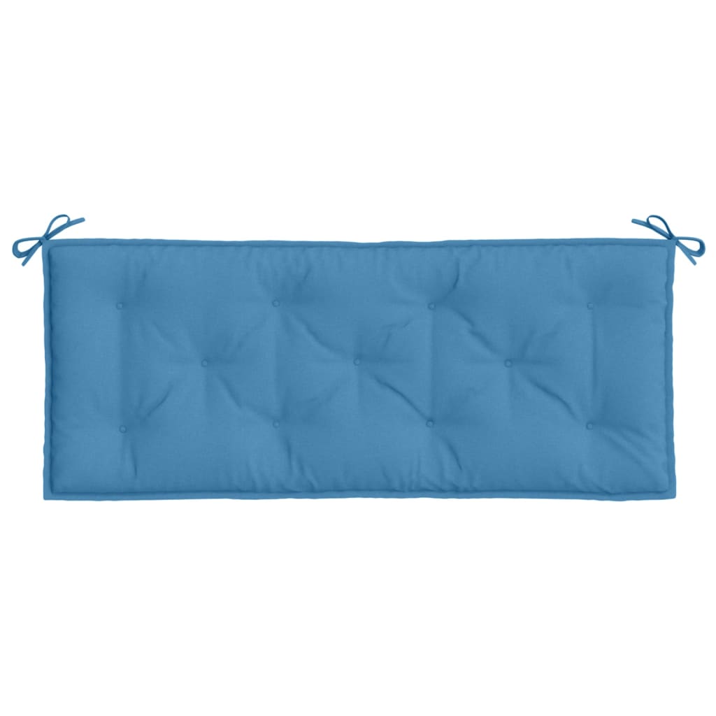 Garden bench cushion mottled blue 120x50x7 cm fabric