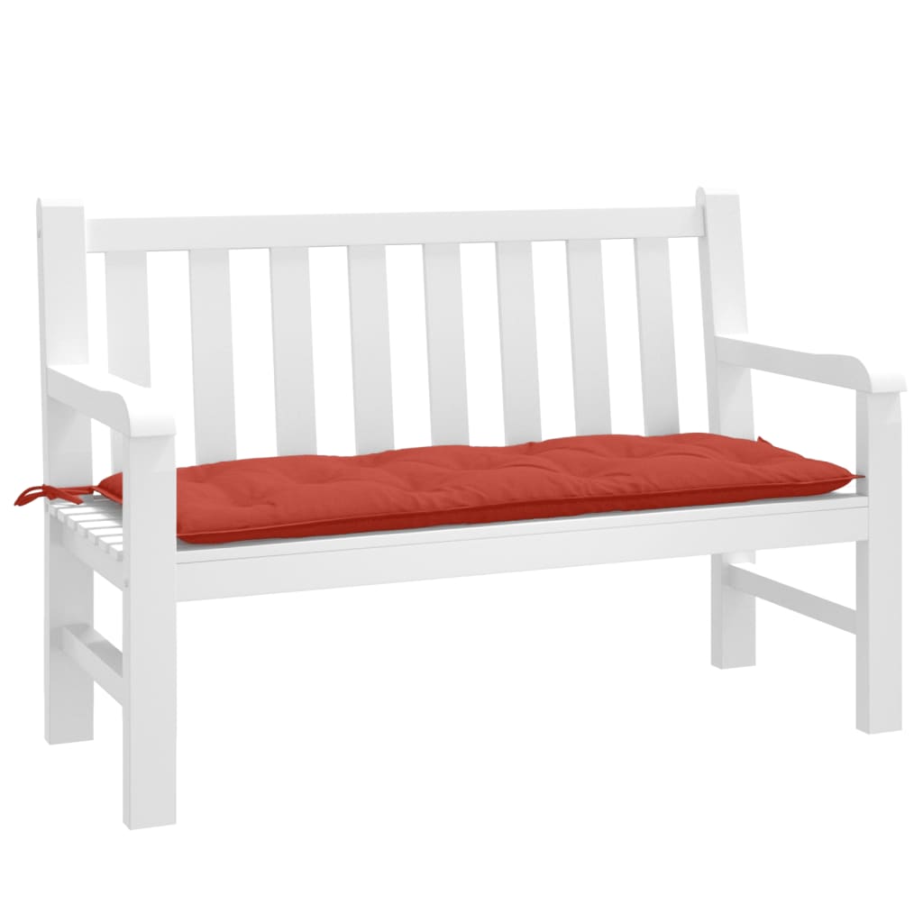 Garden Bench Cushion Mélange Red 120x50x7 cm Fabric