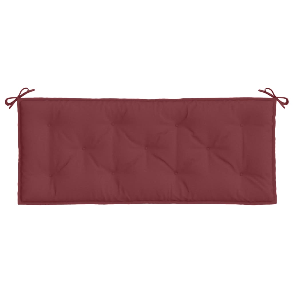 Garden bench cushion mélange wine red 120x50x7 cm fabric