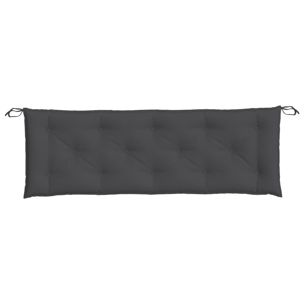 Coussin de banc de jardin, anthracite mélangé, 150x50x7 cm, tissu