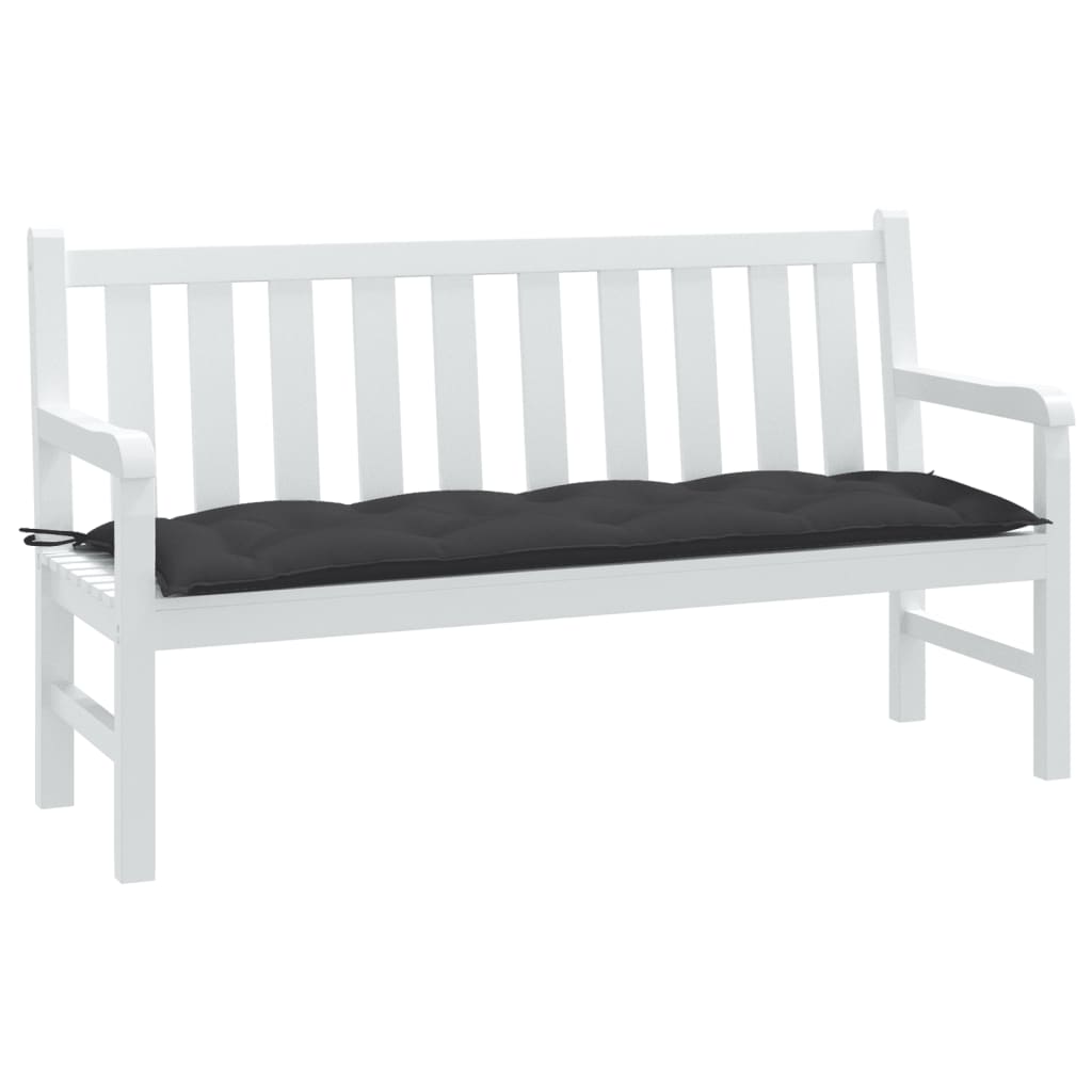 Coussin de banc de jardin, anthracite mélangé, 150x50x7 cm, tissu