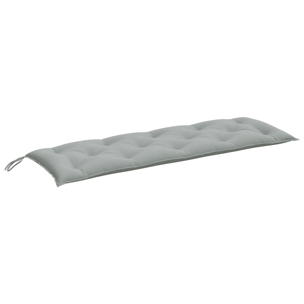 Garden Bench Cushion Mélange Light Grey 150x50x7 cm Fabric