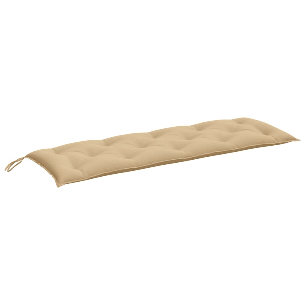 Coussin de banc de jardin chiné beige 150x50x7 cm Tissu