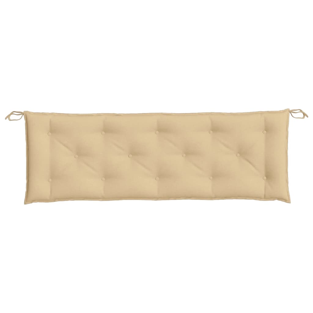 Coussin de banc de jardin chiné beige 150x50x7 cm Tissu