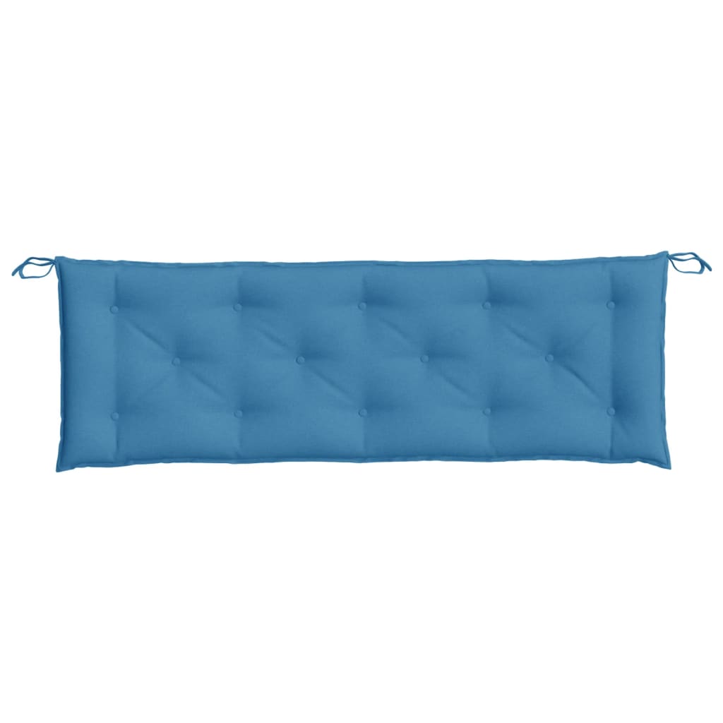 Coussin de banc de jardin bleu chiné 150x50x7 cm Tissu