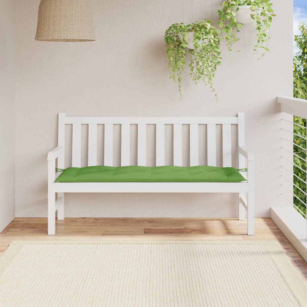 Garden Bench Cushion Mélange Green 150x50x7 cm Fabric