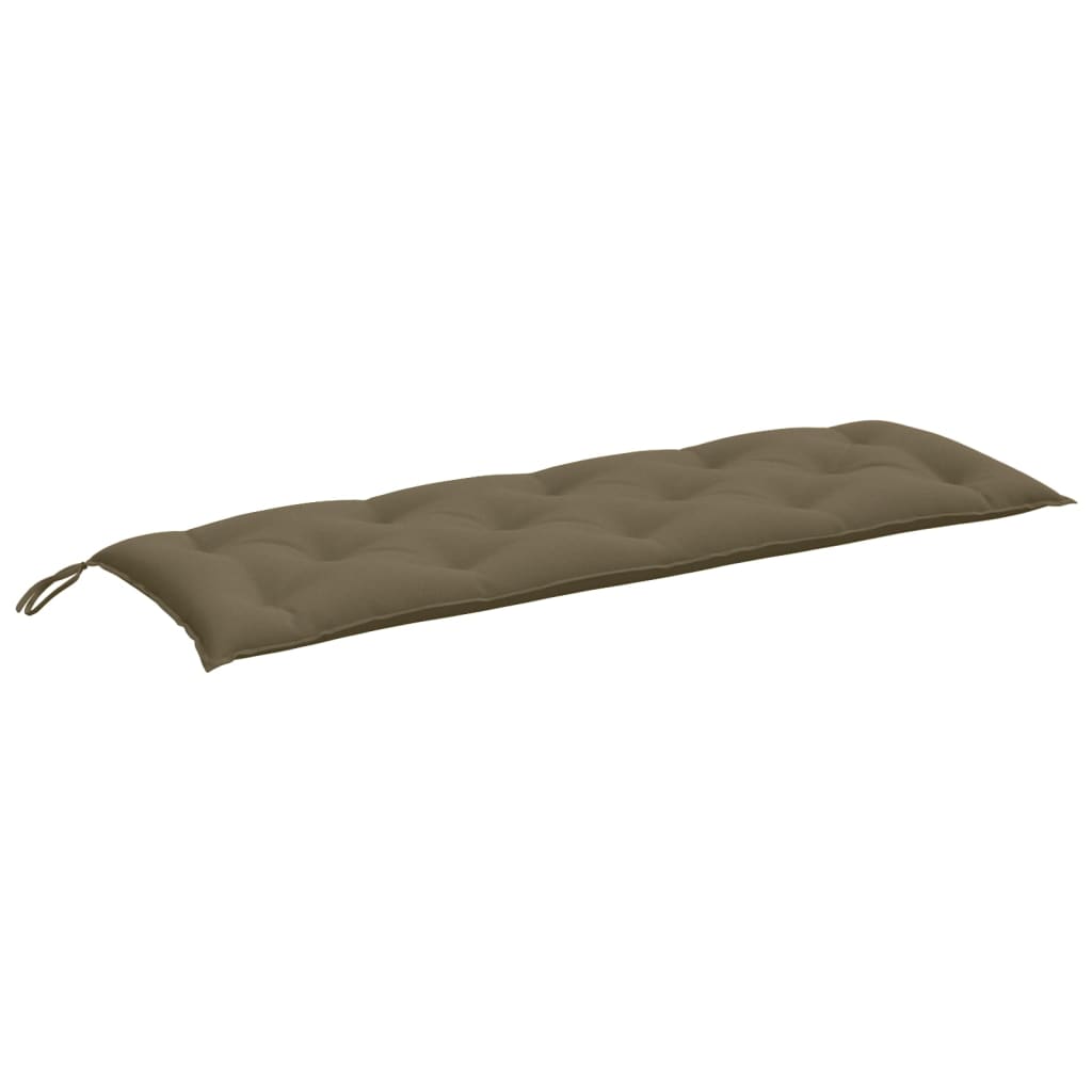 Coussin de banc de jardin mélange taupe 150x50x7 cm tissu