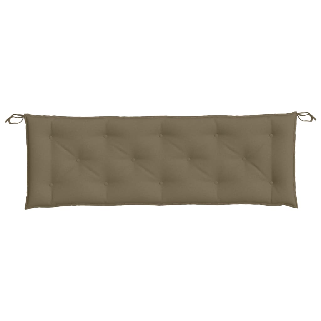 Coussin de banc de jardin mélange taupe 150x50x7 cm tissu