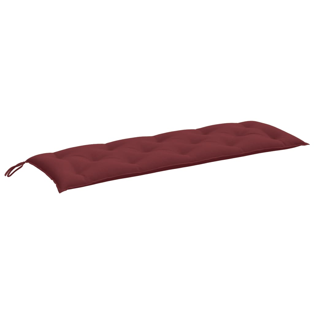 Coussin de banc de jardin chiné lie de vin 150x50x7 cm Tissu
