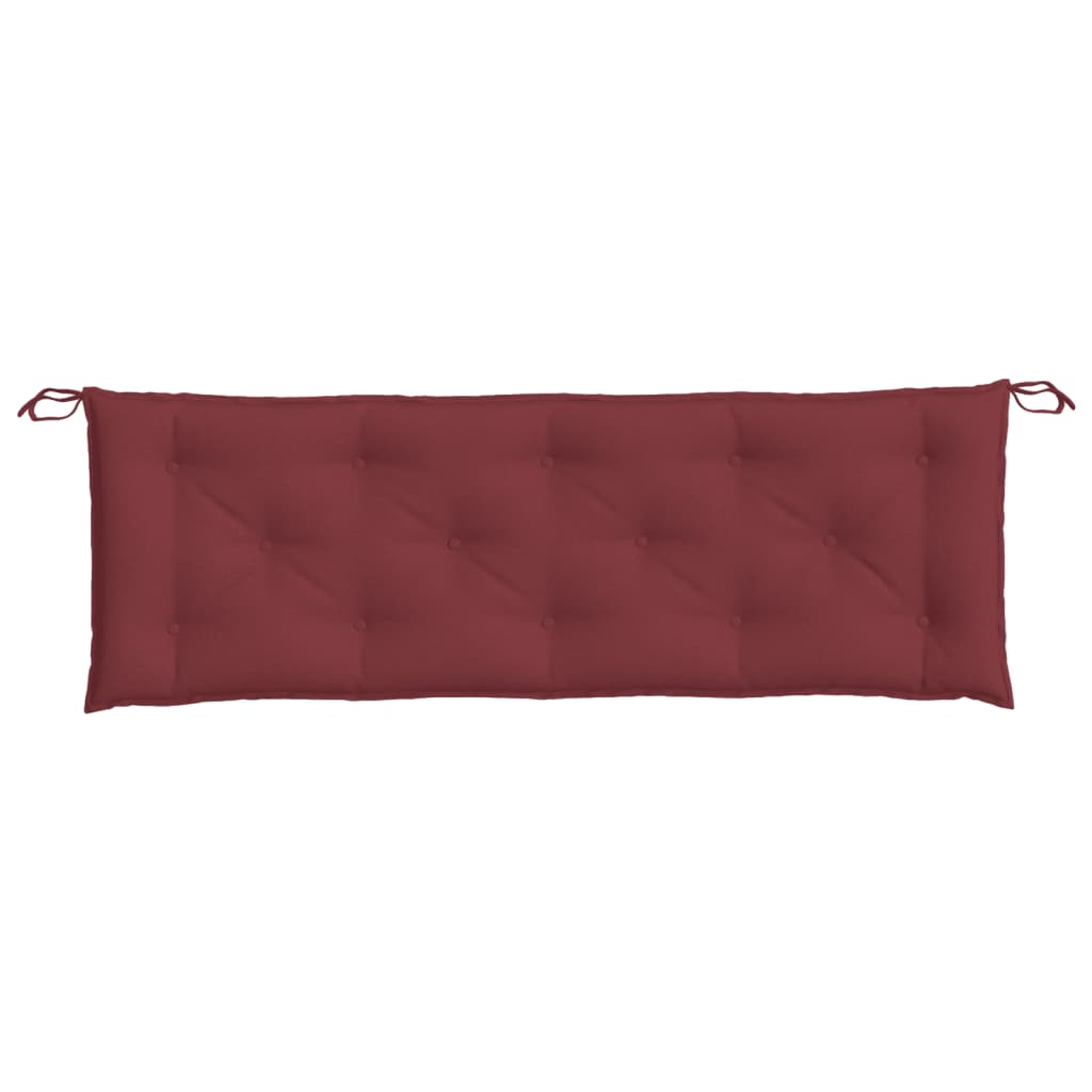 Coussin de banc de jardin chiné lie de vin 150x50x7 cm Tissu