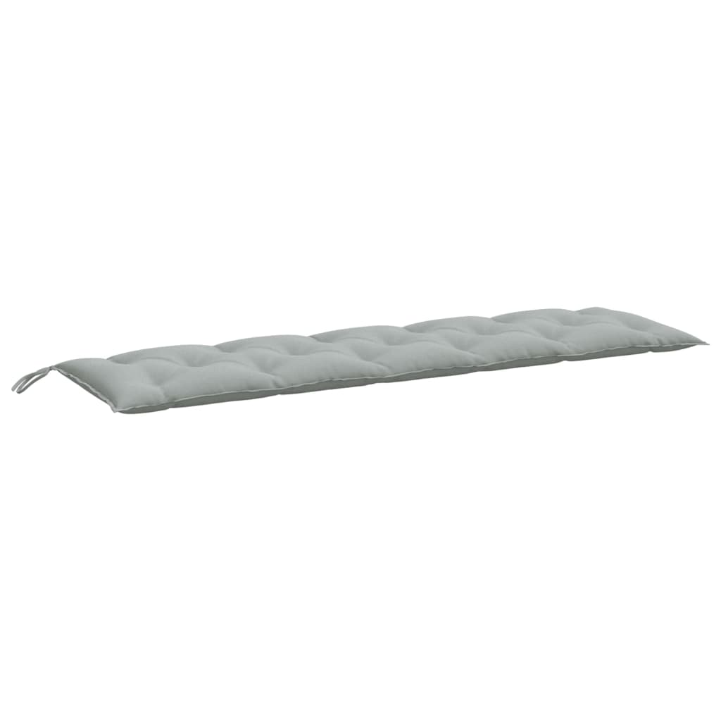 Garden Bench Cushion Melange Light Grey 180x50x7 cm Fabric