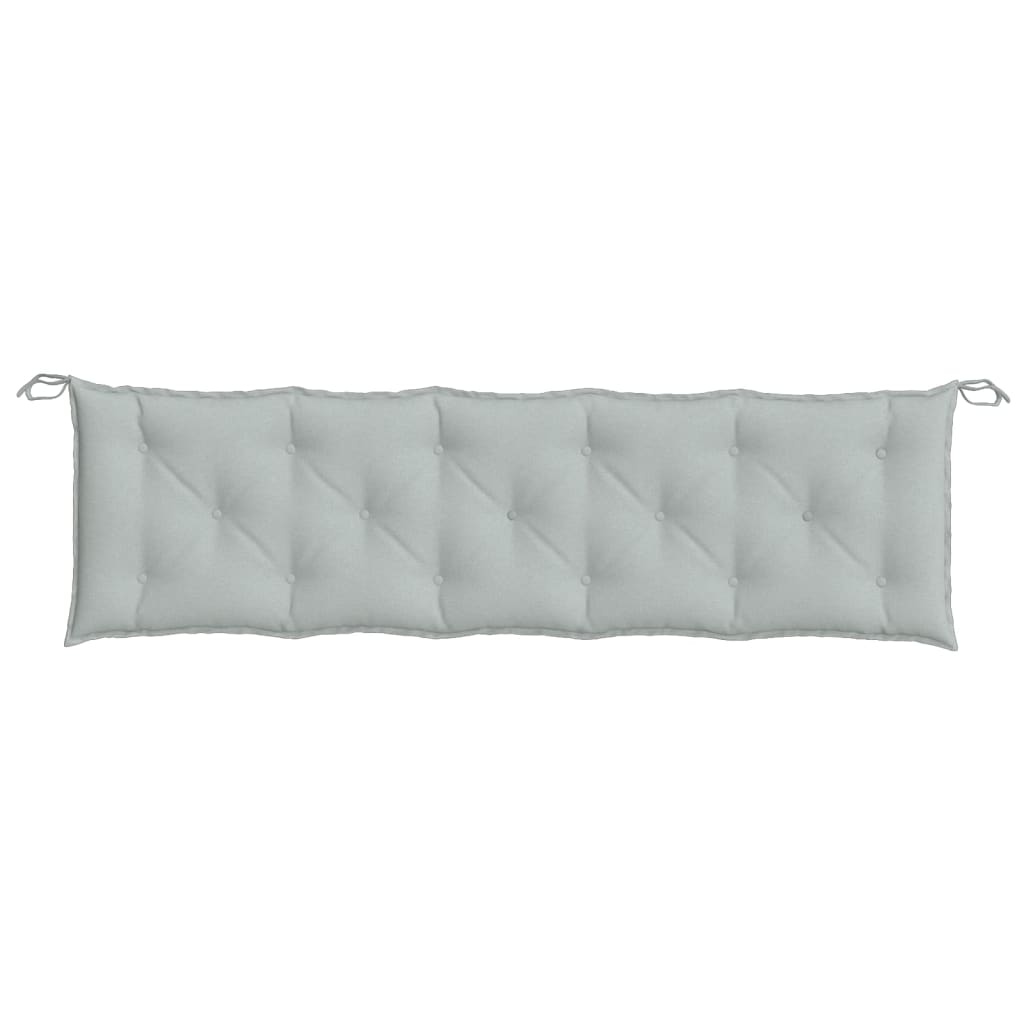 Garden Bench Cushion Melange Light Grey 180x50x7 cm Fabric