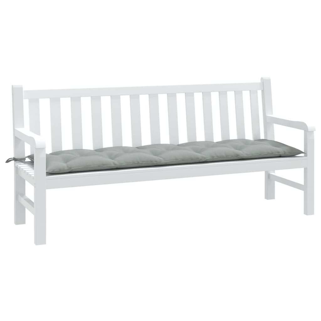 Garden Bench Cushion Melange Light Grey 180x50x7 cm Fabric