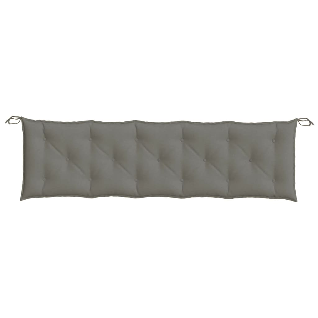 Coussin pour banc de jardin mélangé gris foncé 180x50x7 cm Tissu