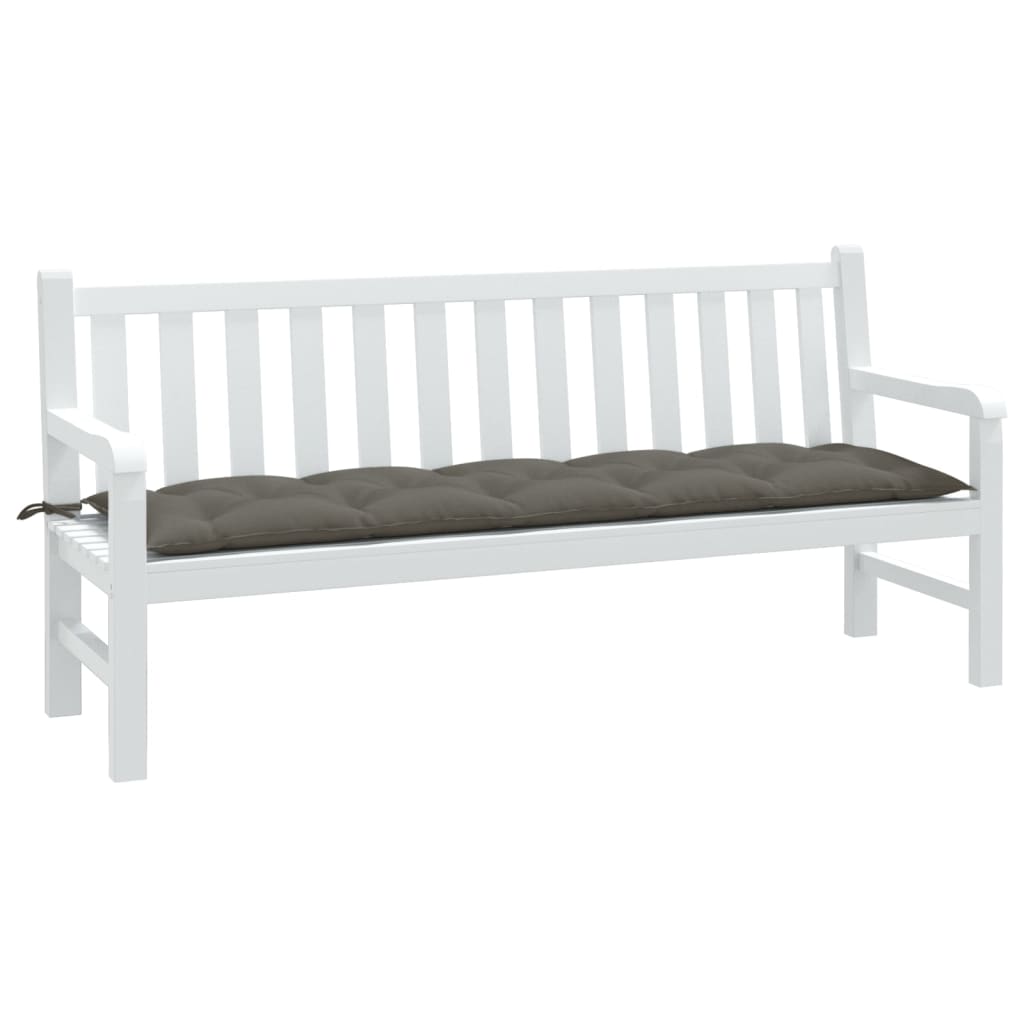 Coussin pour banc de jardin mélangé gris foncé 180x50x7 cm Tissu