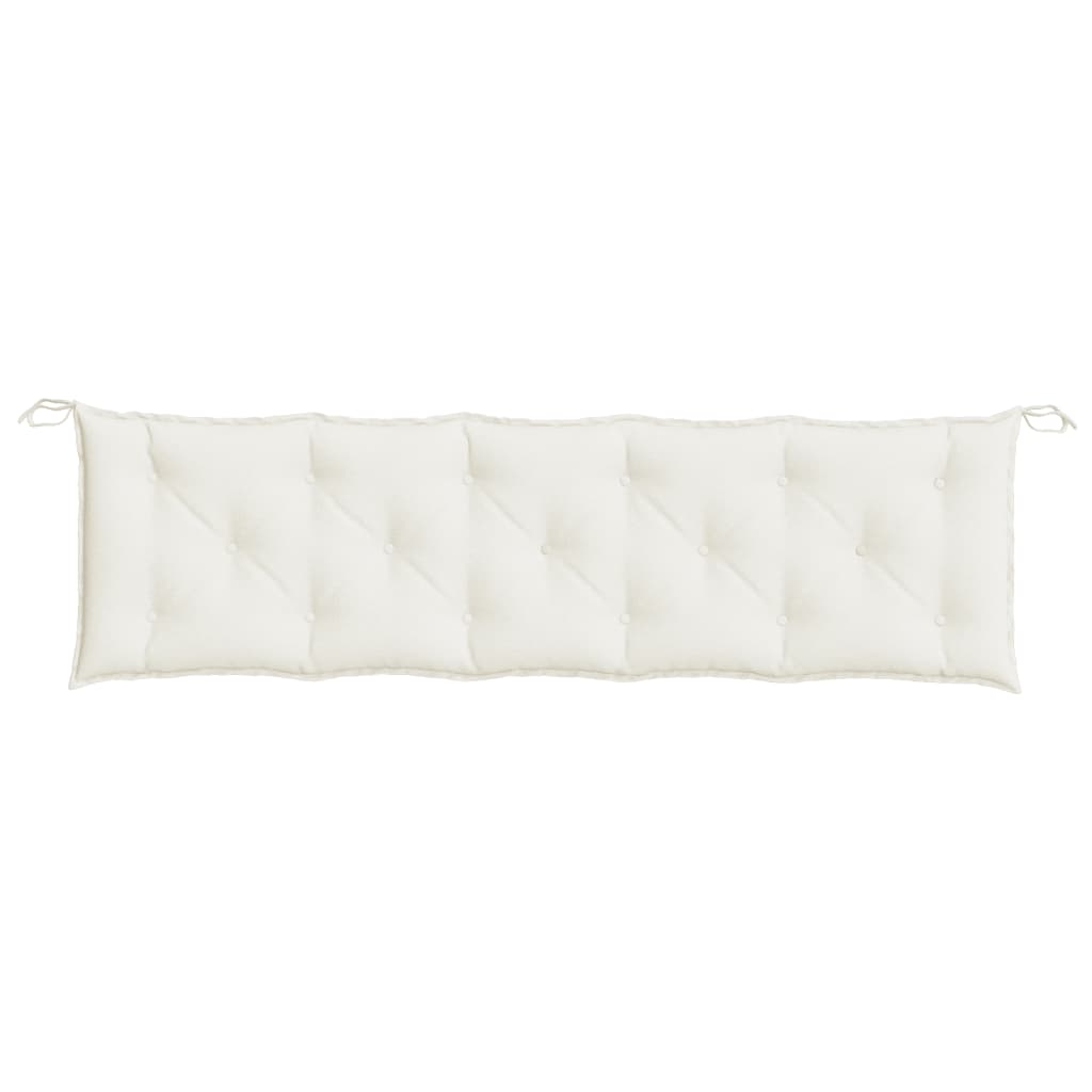 Coussin de banc de jardin Crème Mélange 180x50x7 cm Tissu