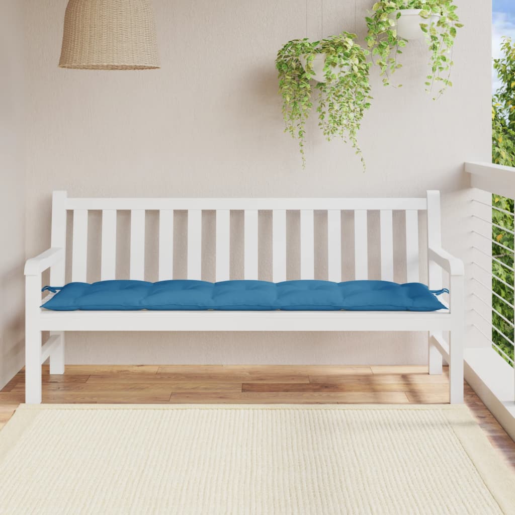 Coussin de banc de jardin Mélange bleu 180x50x7 cm Tissu