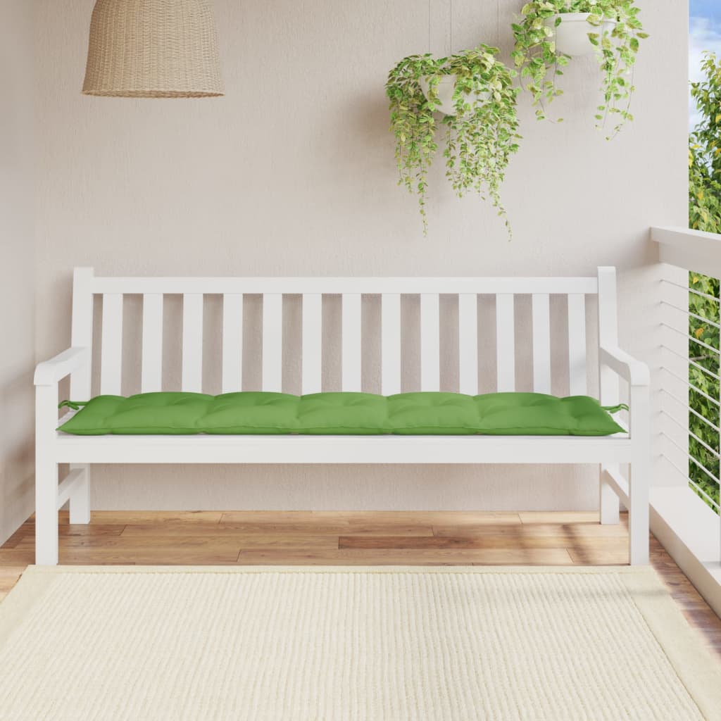 Coussin de banc de jardin chiné vert 180x50x7 cm Tissu