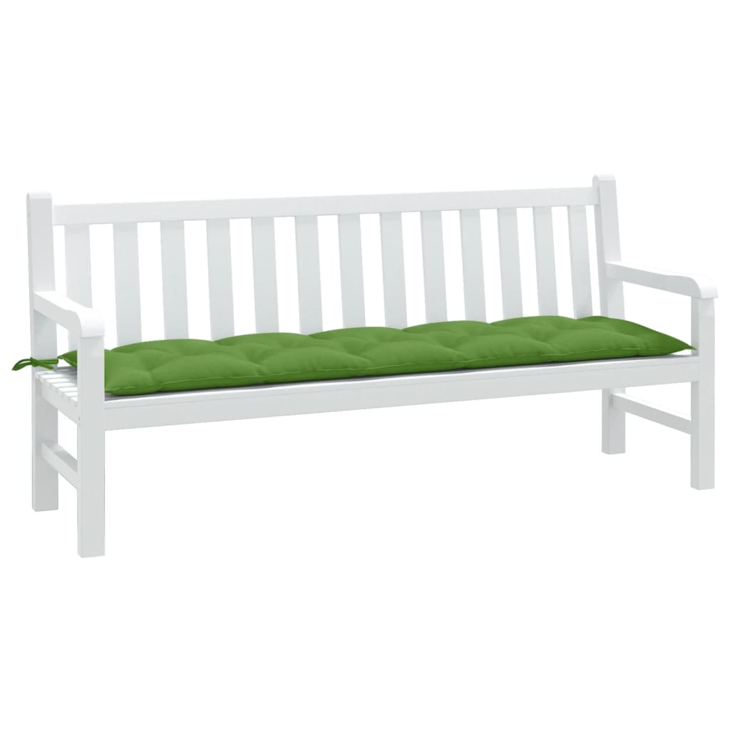 Coussin de banc de jardin chiné vert 180x50x7 cm Tissu