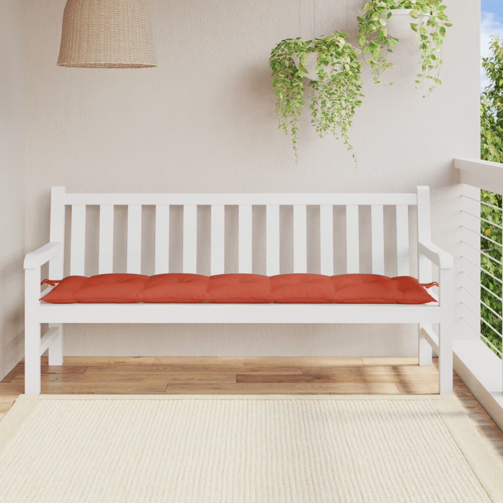 Garden Bench Cushion Melange Red 180x50x7 cm Fabric