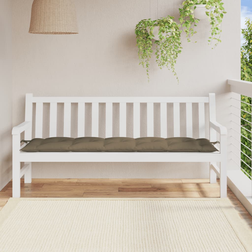Coussin de banc de jardin Mélange Taupe 180x50x7 cm Tissu